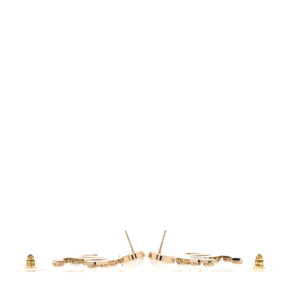 Chanel Pearl Large CC Drop Earrings Gold 3 of 4