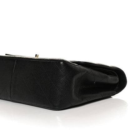 Chanel Caviar Quilted Jumbo Double Flap Black 11 of 13