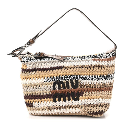 Miu Miu Fabric Crochet Mini Spirit Bag Naturale Multicolor 1 of 10