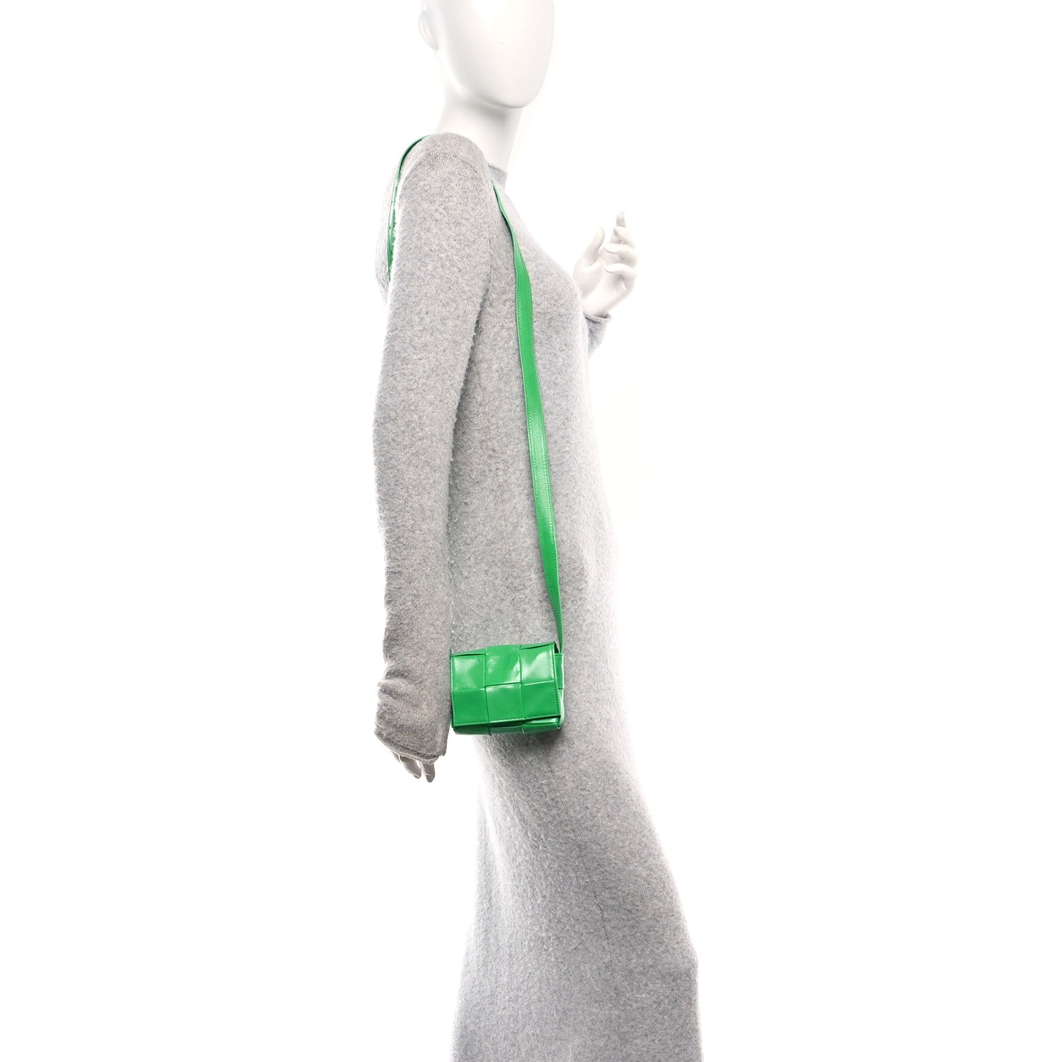 Bottega Veneta Paper Calfskin Maxi Intreccio Extra Mini Cassette Crossbody Bag Parakeet 2 of 9