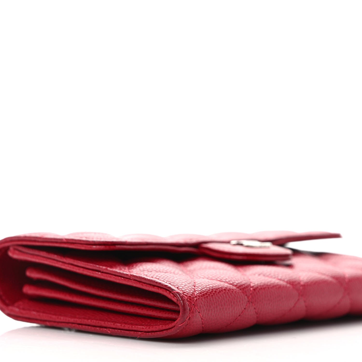 Chanel Caviar Quilted Medium Flap Wallet Dark Pink 7 of 8