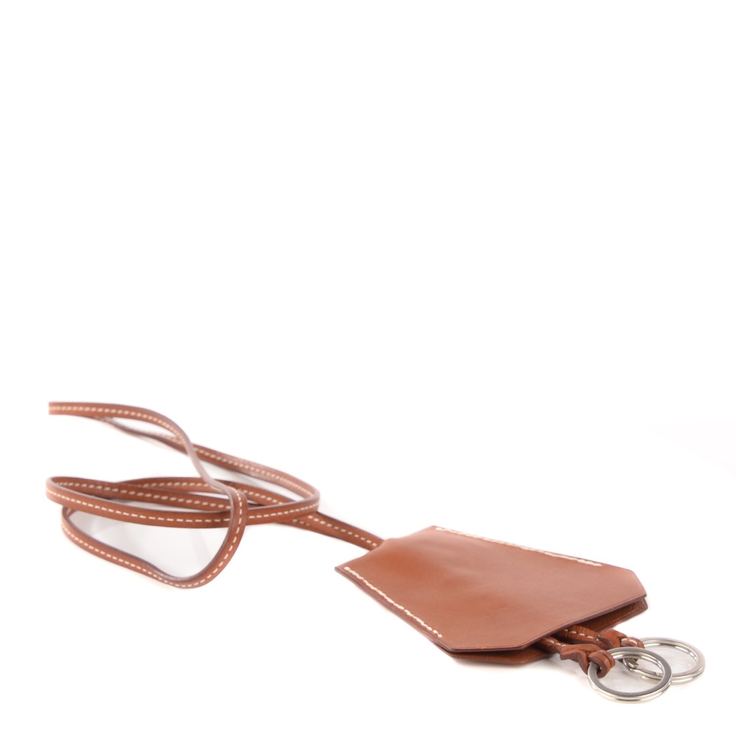 Natural Barenia Clochette Key Holder Necklace Fauve