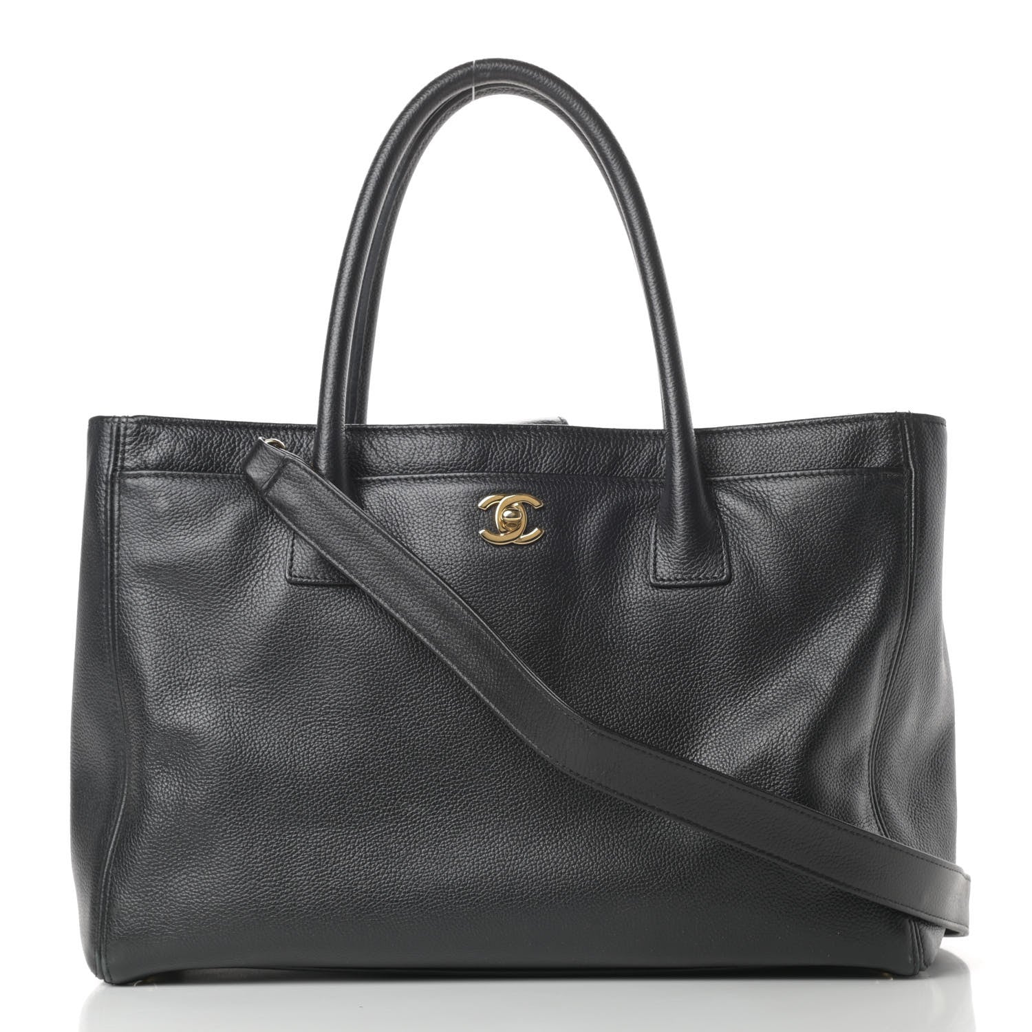 Chanel Calfskin Cerf Shopper Tote Black 1 of 14