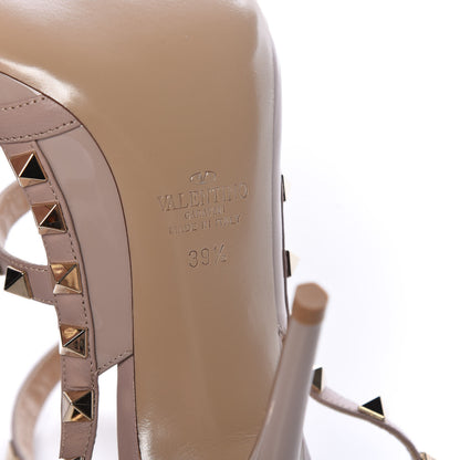 Valentino Garavani Patent Nappa Rockstud Ankle Strap 100mm Pumps 39.5 Poudre 6 of 9