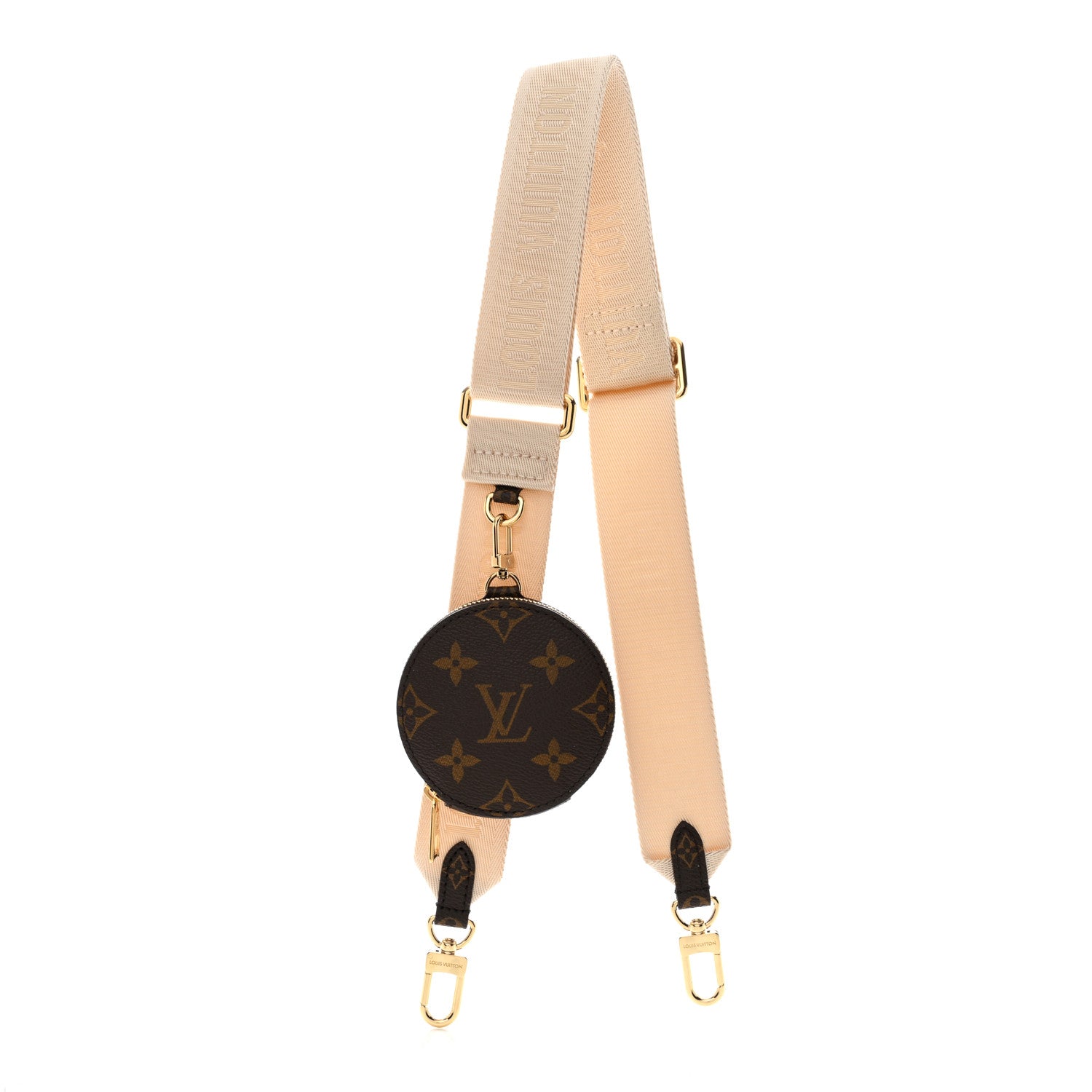 Louis Vuitton Jacquard Monogram Adjustable Shoulder Strap New Creme 1 of 5
