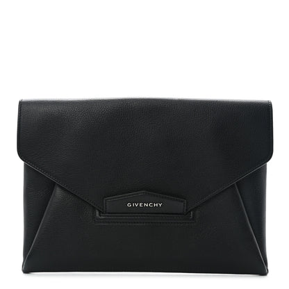 Givenchy Sugar Goatskin Medium Antigona Envelope Clutch Black 1 of 7