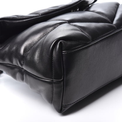 Saint Laurent Lambskin Quilted Small Loulou Puffer Monogram Chain Satchel Black 5 of 10