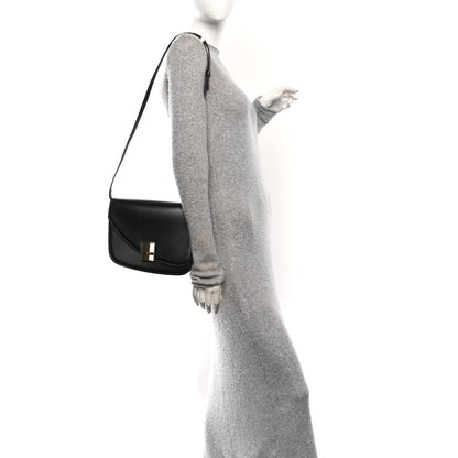 Salvatore Ferragamo Dappled Calfskin Small Fiamma Crossbody Bag  Black 2 of 11