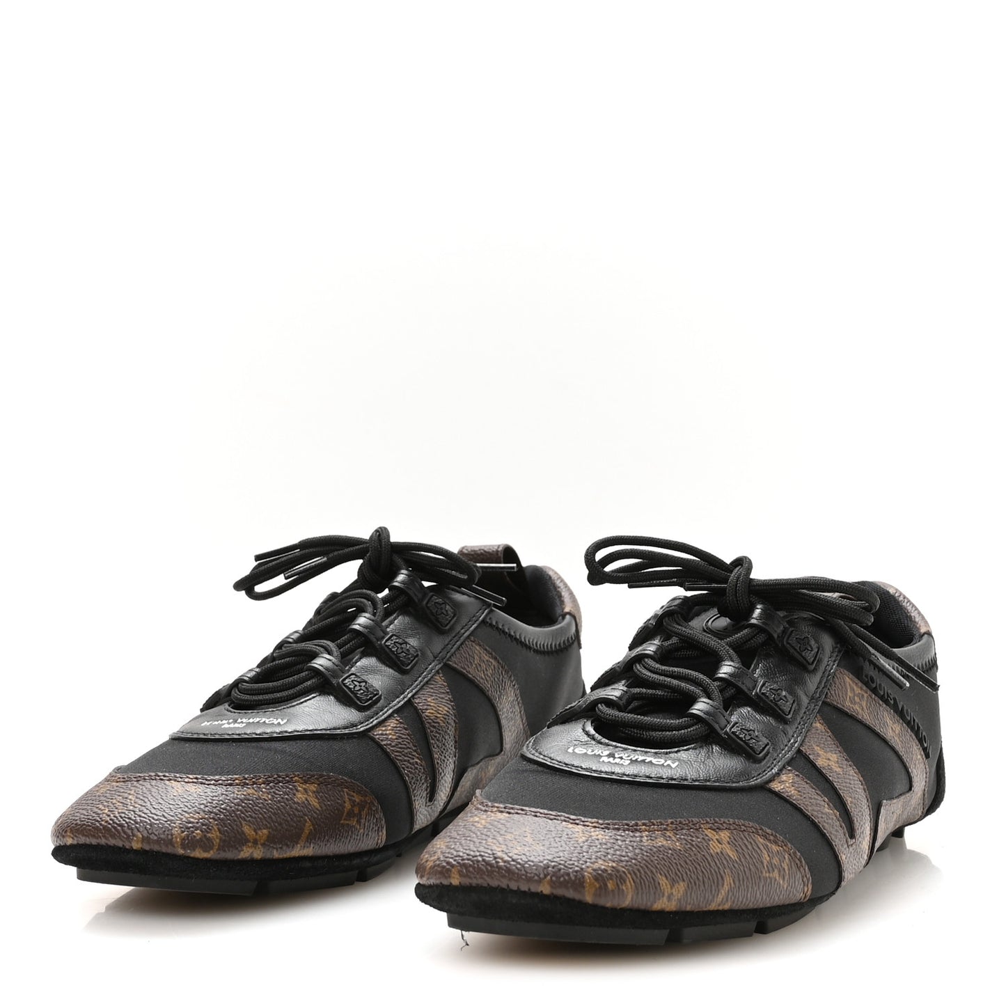 Monogram Calfskin Womens LV Sneakerina 40 Black