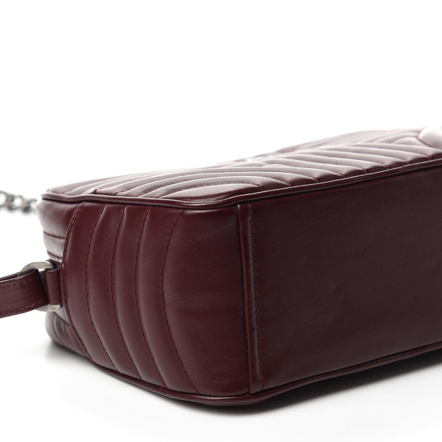 Prada Soft Calfskin Impunture Diagramme Camera Bag Granato 6 of 9