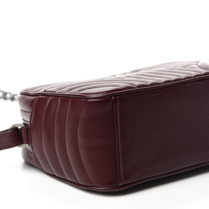 Prada Soft Calfskin Impunture Diagramme Camera Bag Granato 6 of 9