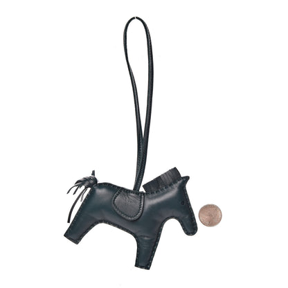 Hermes Milo Lambskin Grigri Rodeo Horse Bag Charm MM Vert Cypress 2 of 5