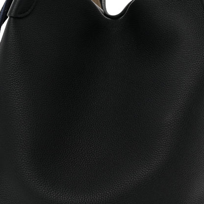 Loro Piana Grained Calfskin Large Bale Bag Navy Blue 8 of 10