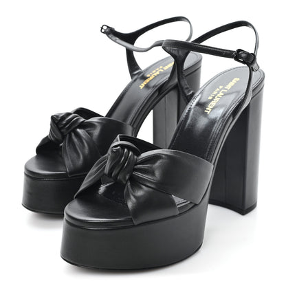 Saint Laurent Santiago Russo Bianca 85 Platform Sandals 38 Black 4 of 10