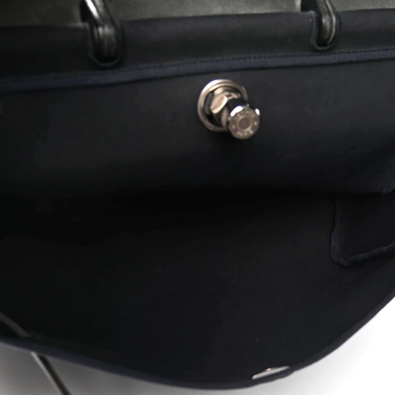 Hermes Toile Vache Calfskin Herbag 30 PM Black 5 of 22