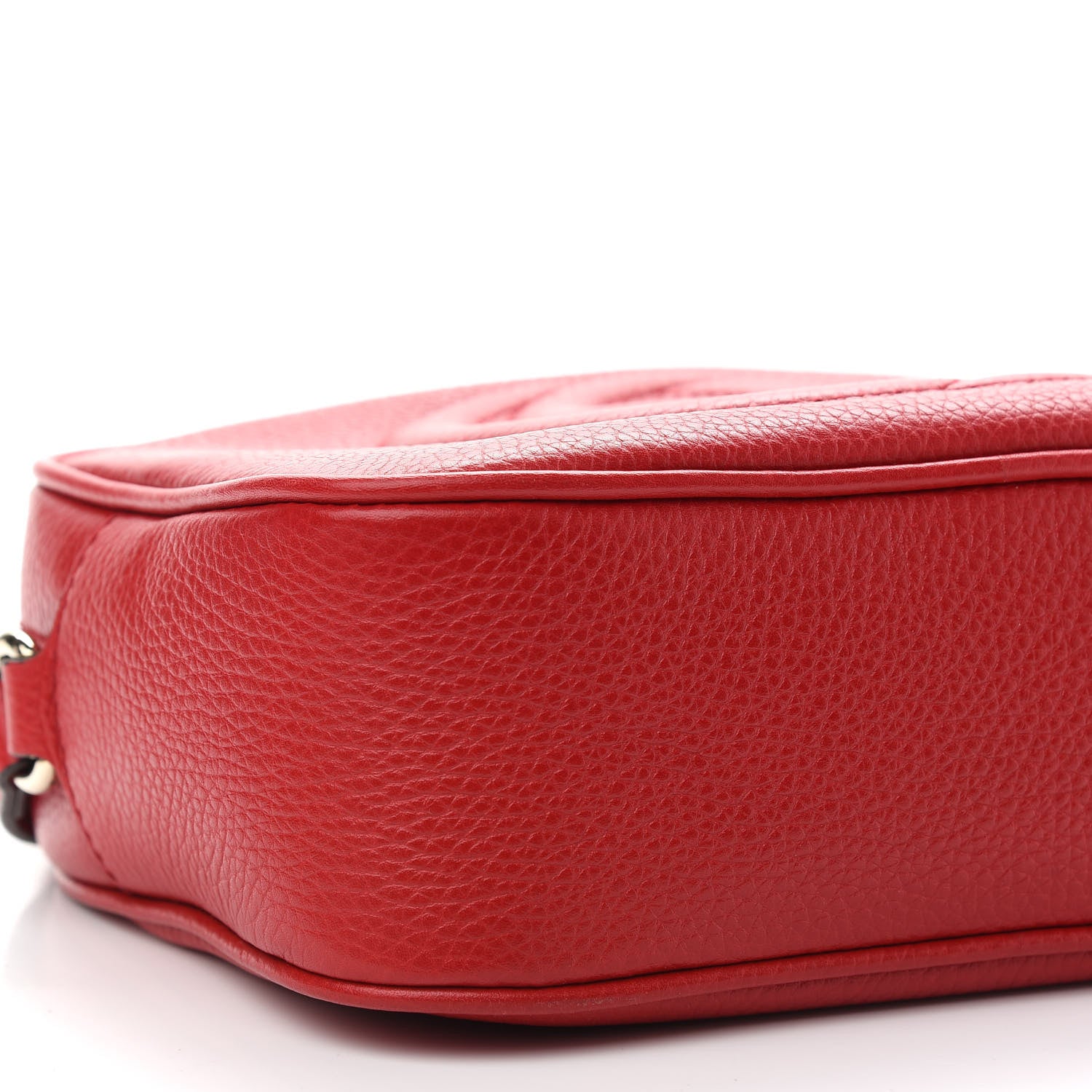 Gucci Pebbled Calfskin Small Soho Disco Bag Tabasco Red 8 of 9