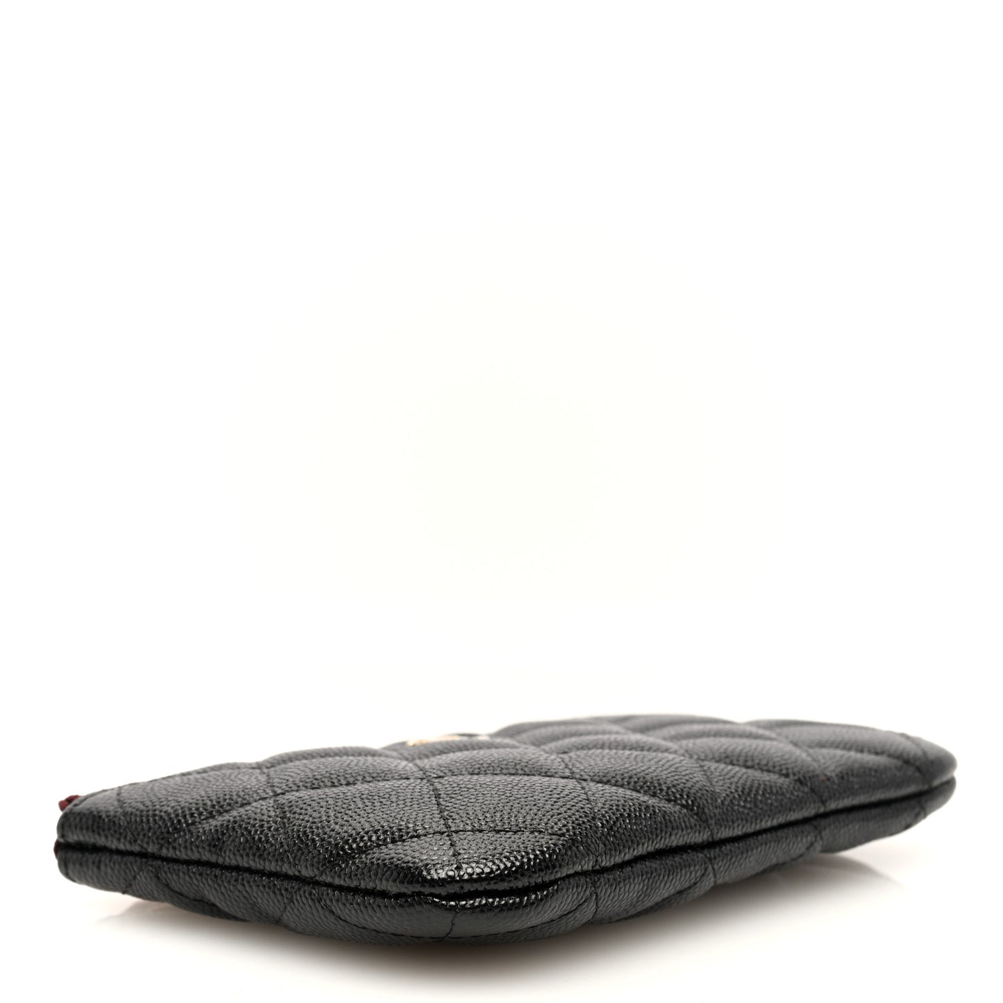 Caviar Quilted Small Cosmetic Case Black