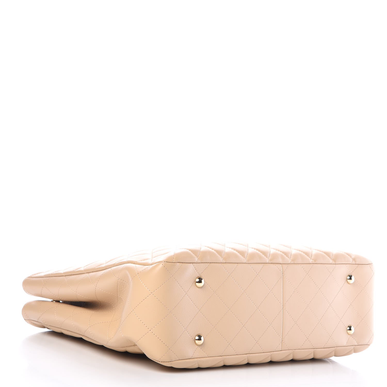 Chanel Lambskin Quilted Large Classic Shopping Tote Beige 4 of 9