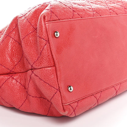 Chanel Glazed Calfskin Large On The Road Tote Red 9 of 12