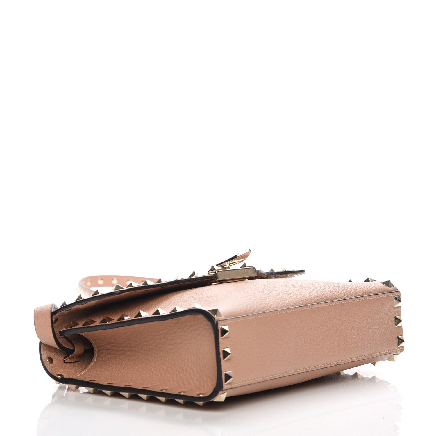 Valentino Garavani Pebbled Calfskin Medium Rockstud Flip Lock Crossbody Bag Skin Sorbet 4 of 7