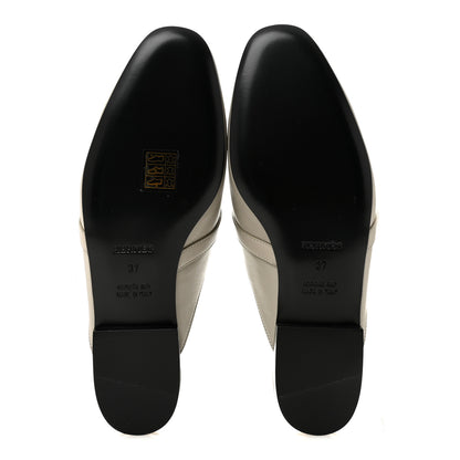 Hermes Calfskin Oz Mules 37 Beige Galet 6 of 9