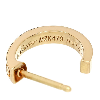 Cartier 18K Yellow Gold Small LOVE Hoop Earrings 4 of 5