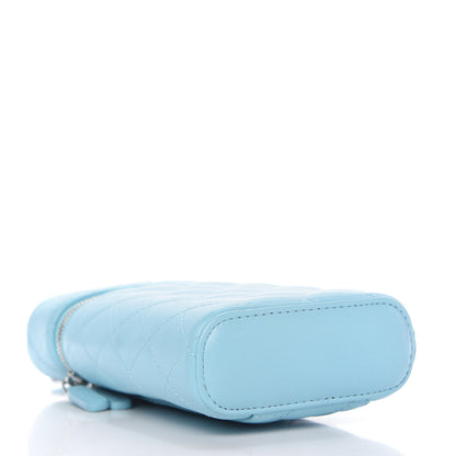 Chanel Lambskin Quilted Phone Holder With Chain Neon Blue 4 of 11