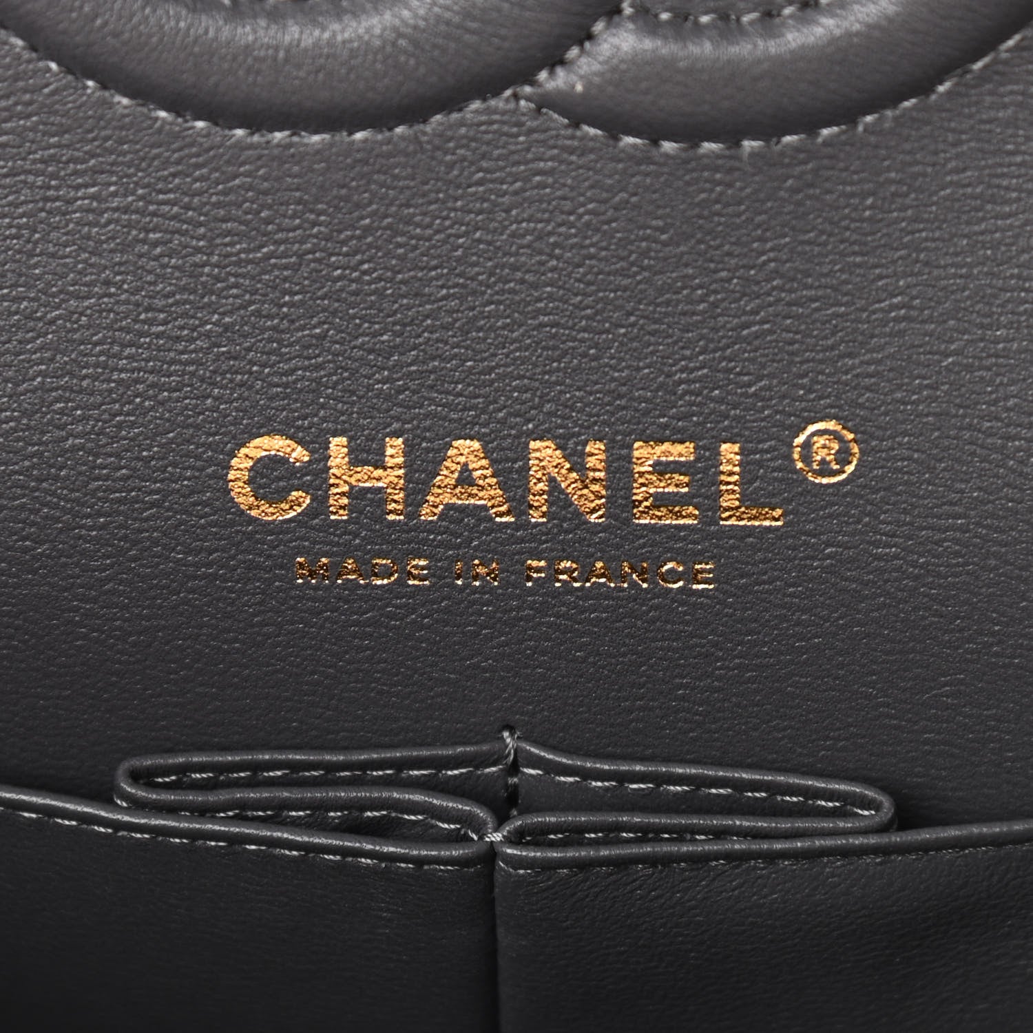 Chanel Caviar Quilted Medium Double Flap Dark Grey 7 of 10
