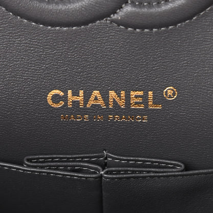 Chanel Caviar Quilted Medium Double Flap Dark Grey 7 of 10