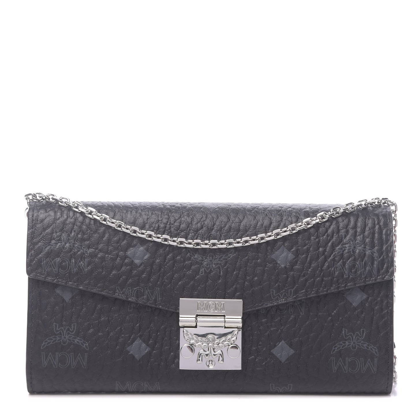Visetos Large Patricia Wallet On Chain Black Red