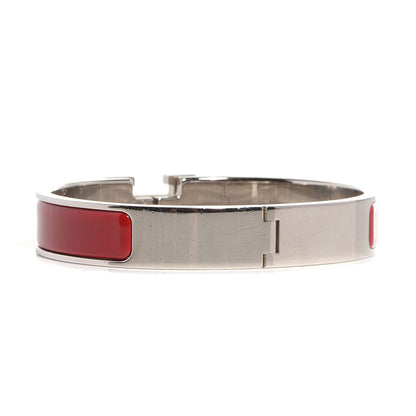 Hermes Enamel Clic Clac H Narrow Bracelet GM Rouge 3 of 6