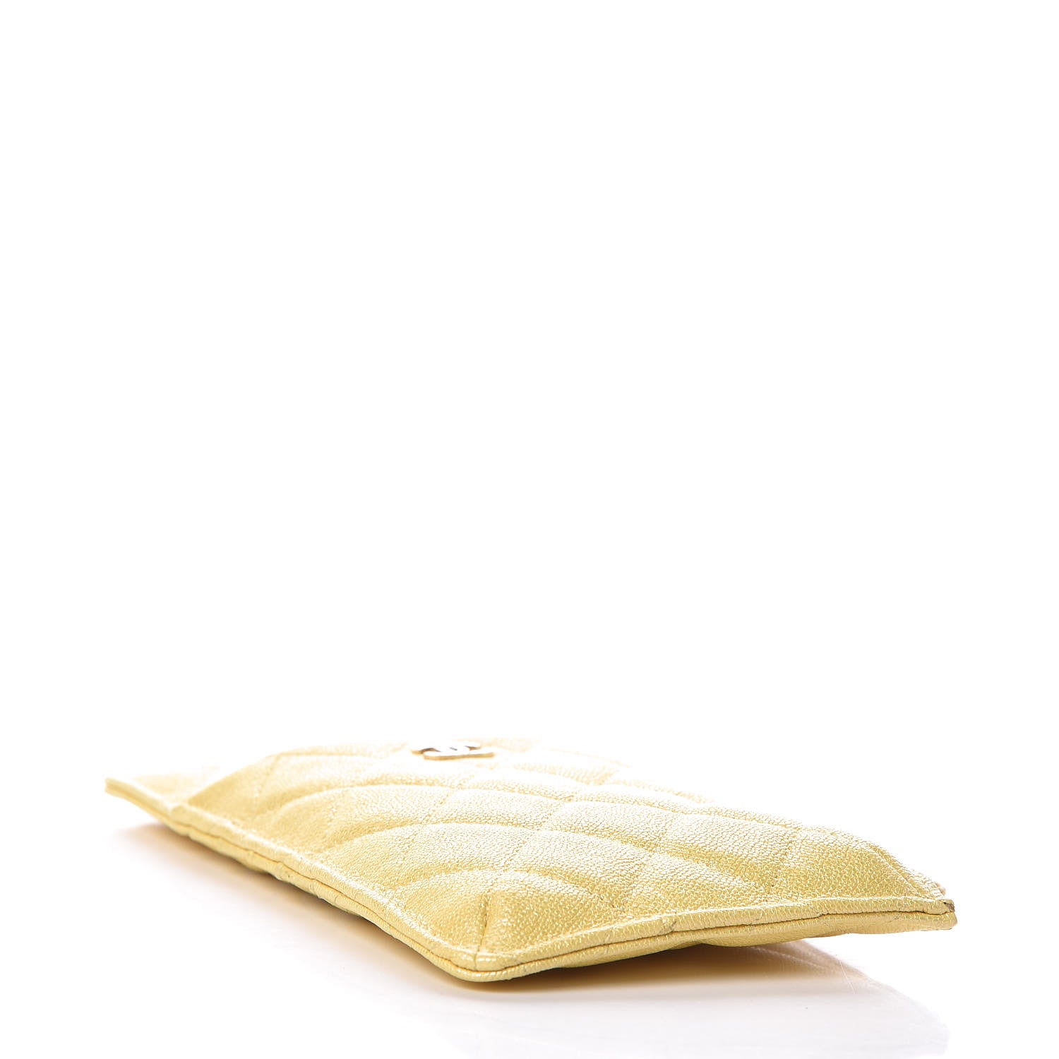Chanel Iridescent Caviar Quilted Classic iPhone Pouch Yellow 4 of 8
