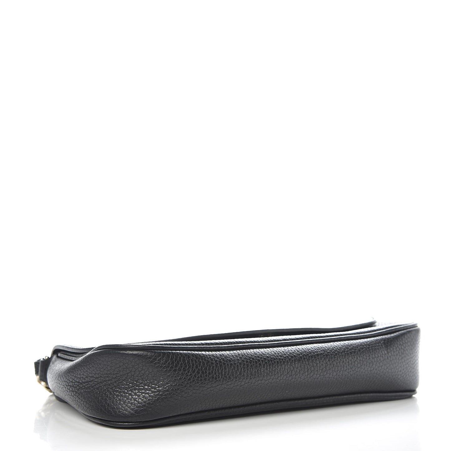 Pebbled Calfskin Medium Soho Flap Crossbody Black