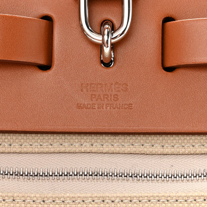 Hermes Vache Hunter Criss Viking Herbag Zip Retourne 31 PM Beton Fauve 7 of 12