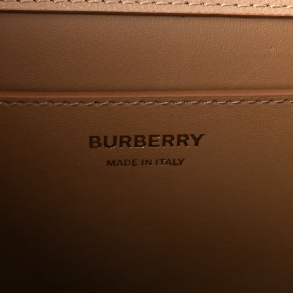 Burberry Derby Calfskin House Check Mackford Crossbody Bag Camel 6 of 9