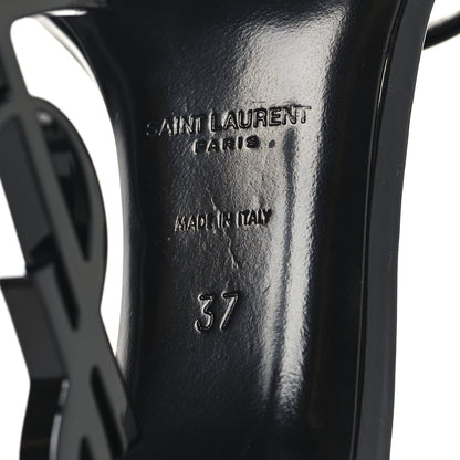 Saint Laurent Patent Calfskin Opyum 110 Sandals 36 Black 8 of 10