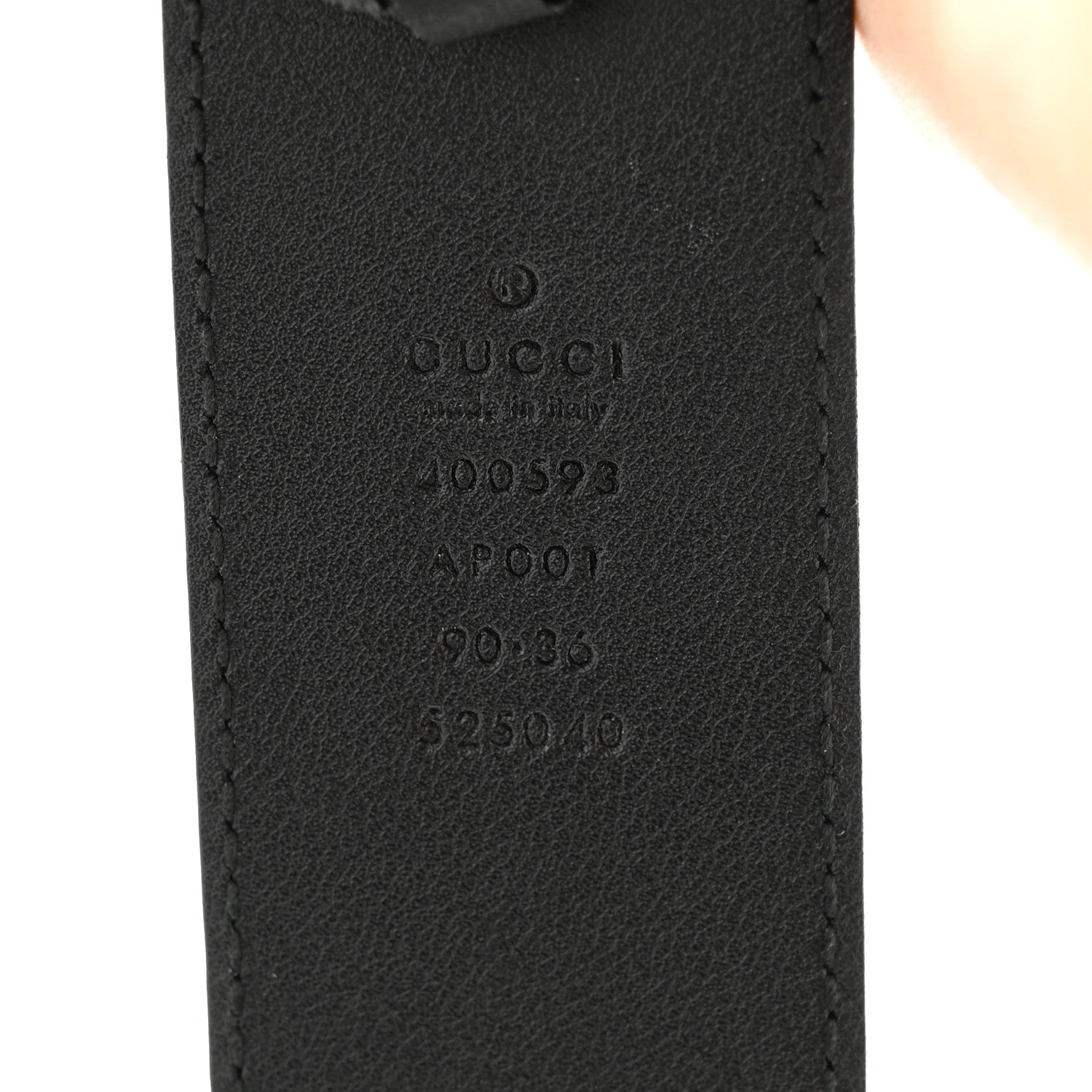 Gucci Calfskin Double G 40mm Belt 90 36 Black 5 of 6