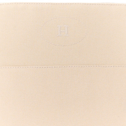 Hermes Cotton Canvas Mini Bolide Travel Cosmetic Pouch Natural 8 of 10