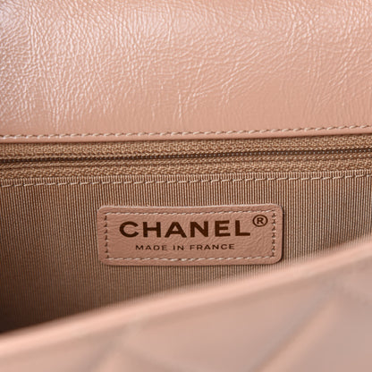 Chanel Shiny Aged Calfskin Quilted Mini Hold The Line Flap Beige 8 of 11