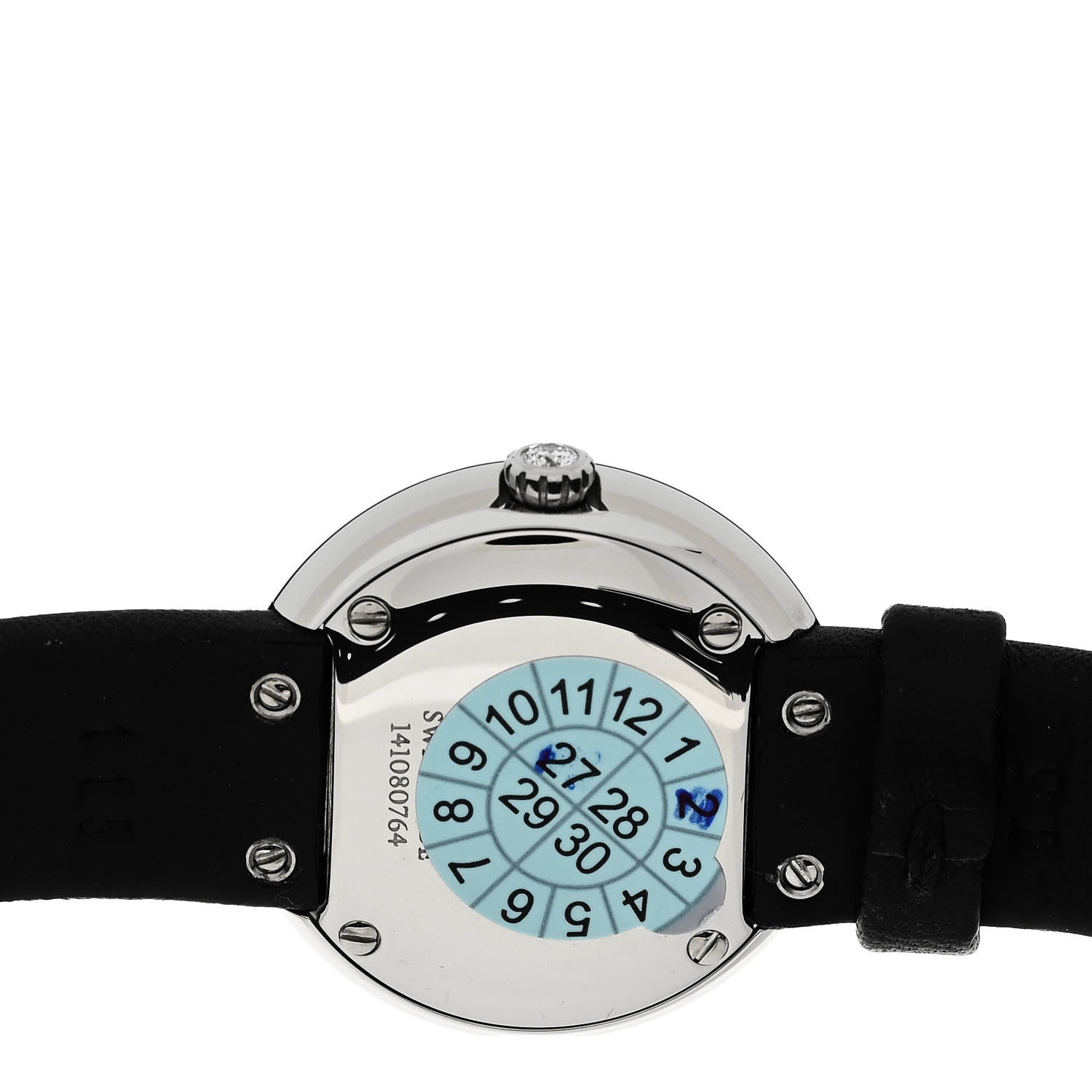 Tiffany Stainless Steel Calfskin Diamond Bezel 24mm Atlas 2-Hand Quartz Watch Tiffany Blue 4 of 5