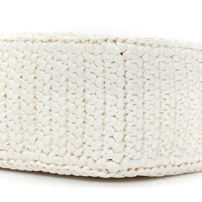 Prada Yarn Raffia Effect Crochet Re-Edition 2005 Shoulder Bag White 7 of 9