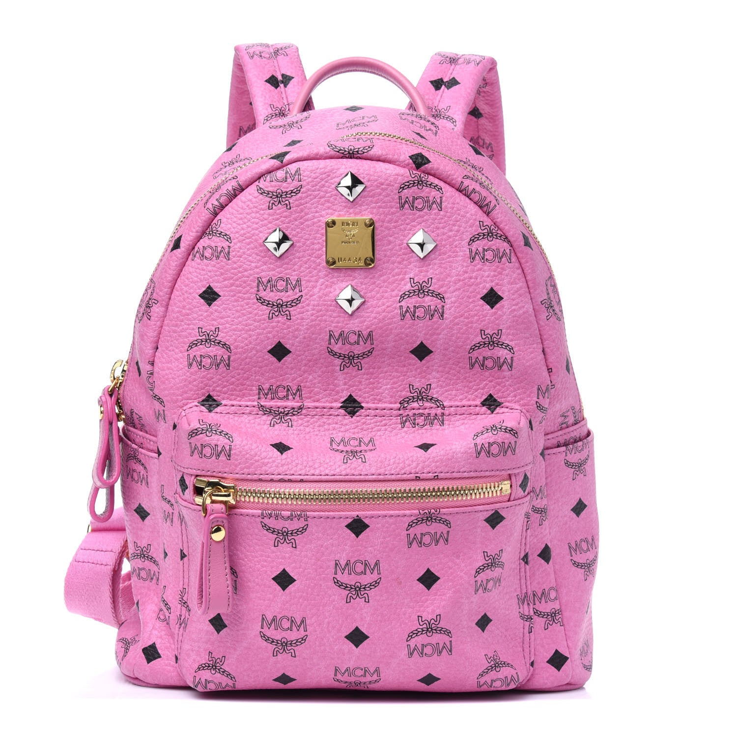 MCM Visetos Small Sprinkle Stud Stark Backpack Pink 1 of 15
