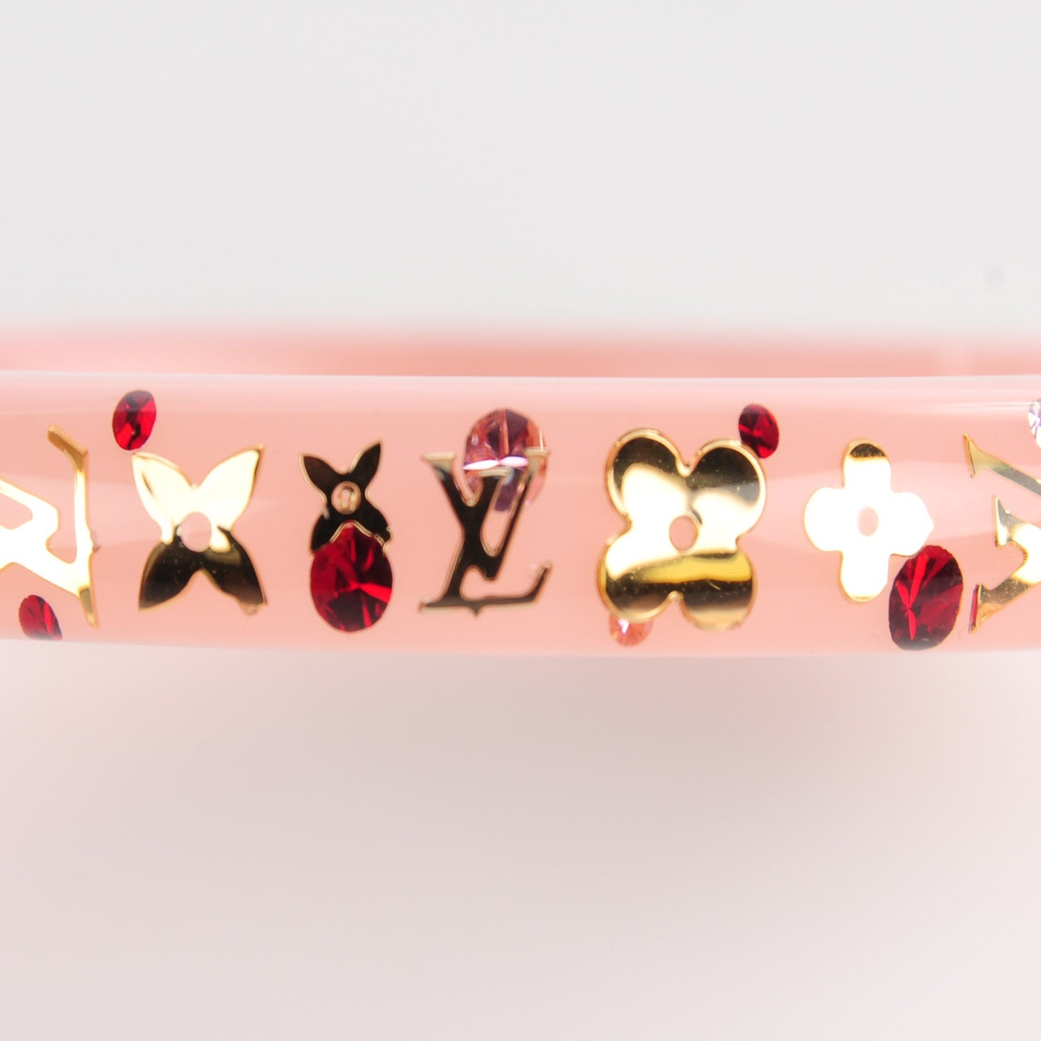 Louis Vuitton Resin Swarovski PM Inclusion Bracelet M Rose 3 of 3