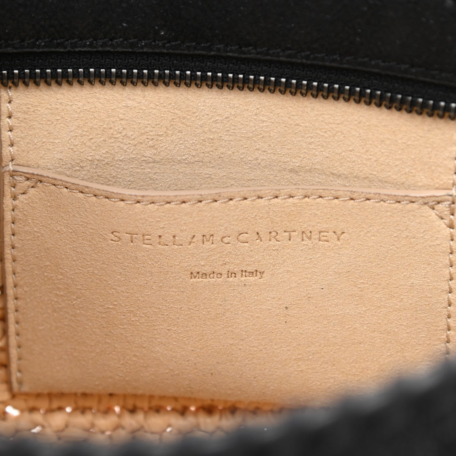 Stella McCartney Shaggy Deer Raffia Mini Shoulder Bag Black 6 of 8