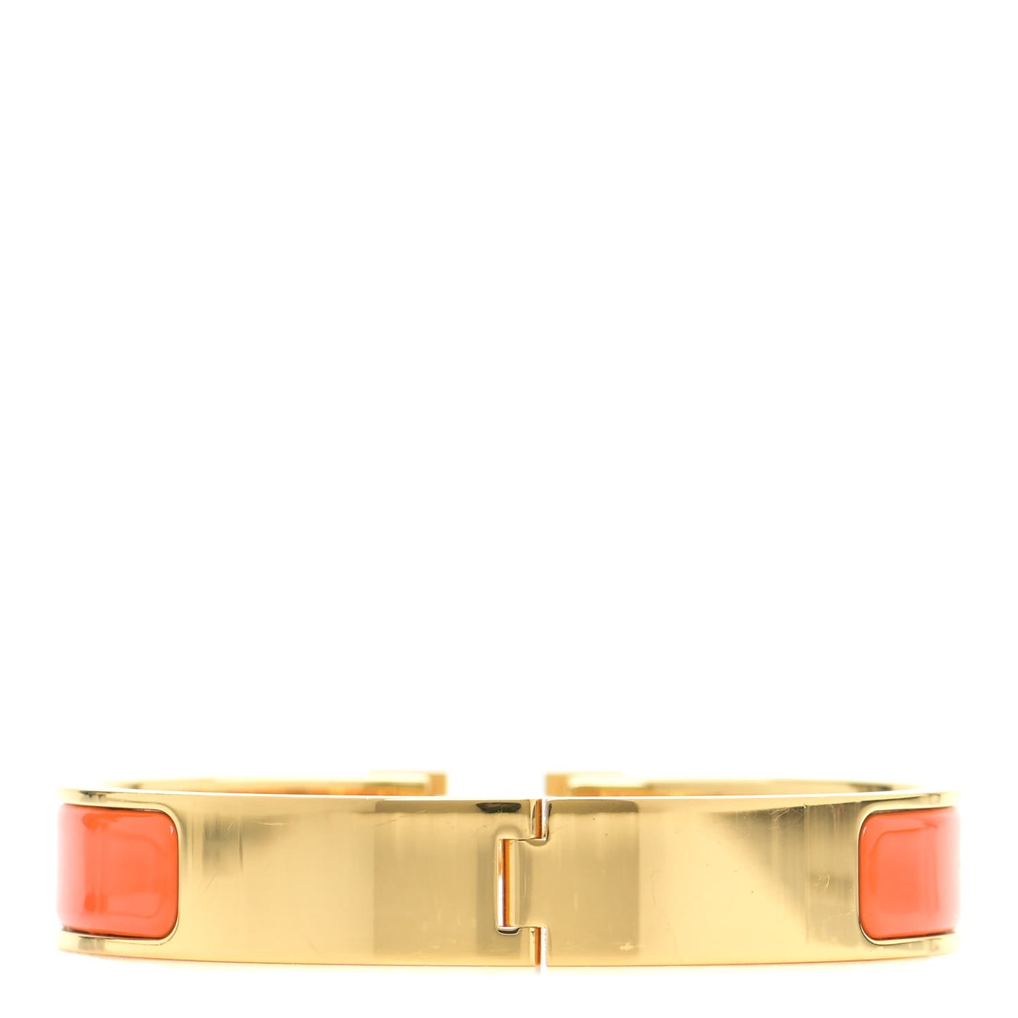Enamel Narrow Clic Clac H Bracelet GM Orange