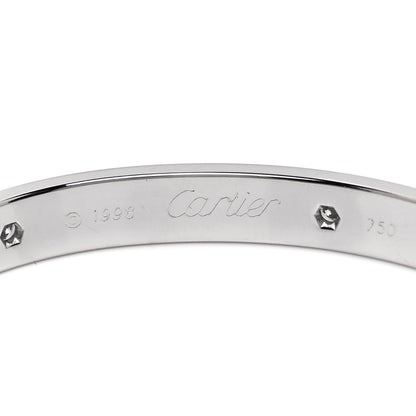 Cartier 18K White Gold 6 Diamond LOVE Bracelet 16 5 of 6