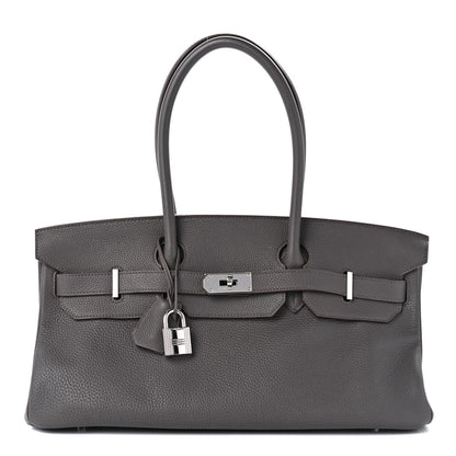 Hermes Togo JPG Shoulder Birkin II 42 Etain 1 of 13