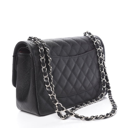 Chanel Caviar Quilted Jumbo Double Flap Black 4 of 11