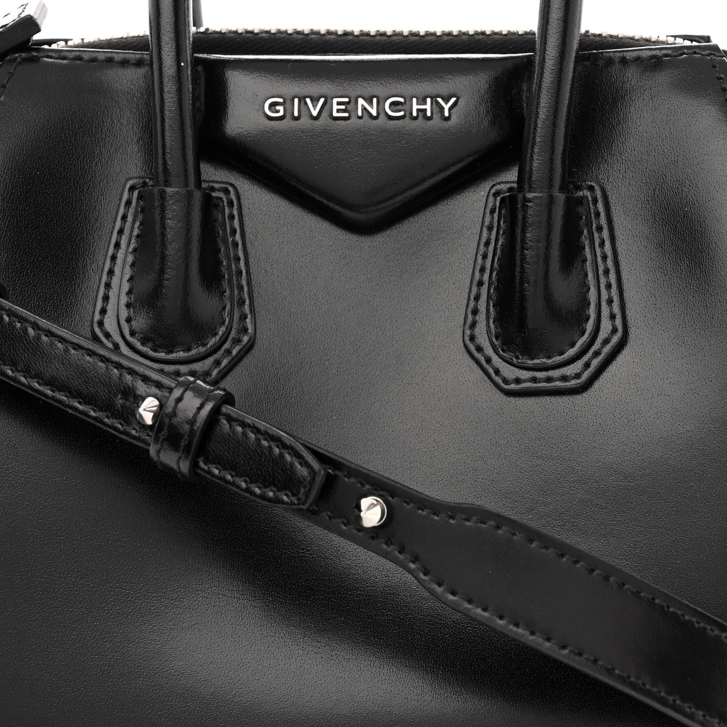 Givenchy Shiny Lord Calfskin Mini Antigona Black 8 of 13