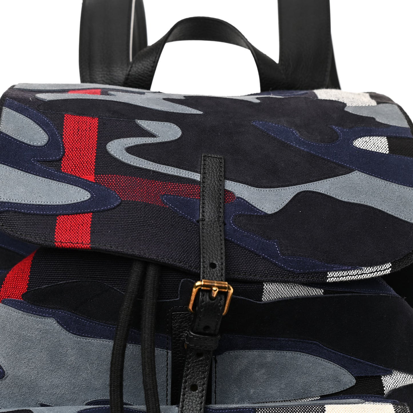 Canvas Suede Camoflauge Print Brookdale Backpack Navy